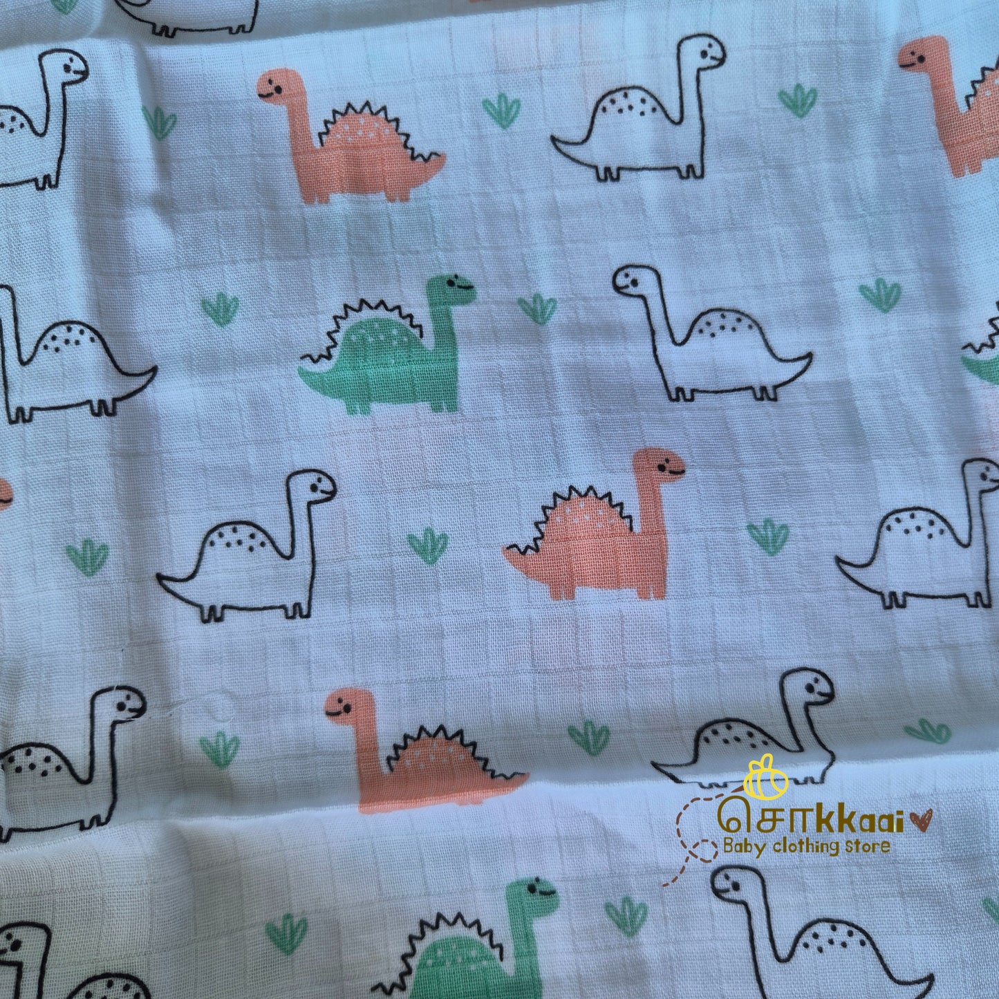 Sokkaai Soft Muslin Cotton GIFT BOX - Dino Trail (0 to 12m) - Sokkaai