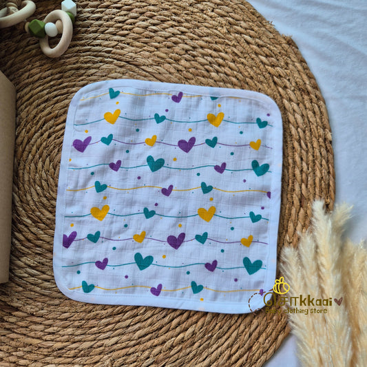 Heart Lines muslin(swaddle & wash cloth) - Sokkaai