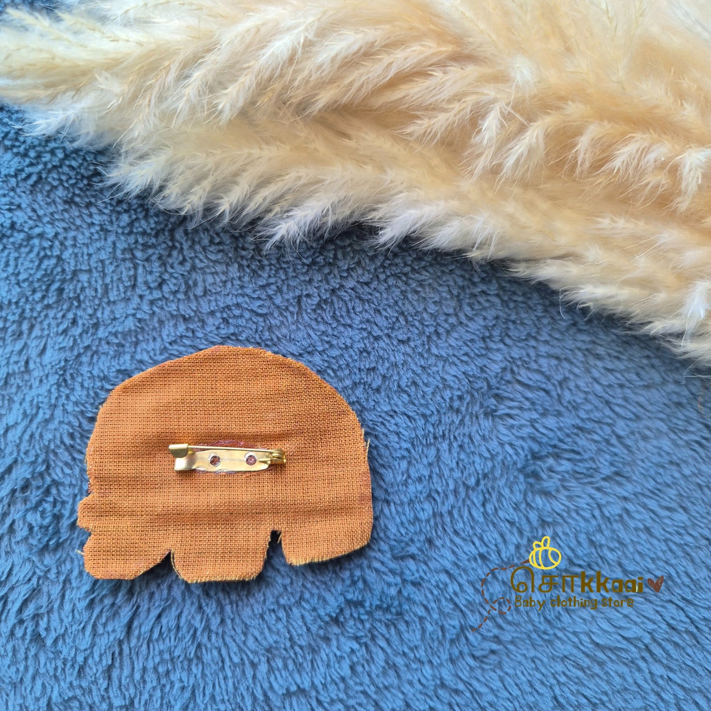 Beaded Elephant Embellished Brooch Pin