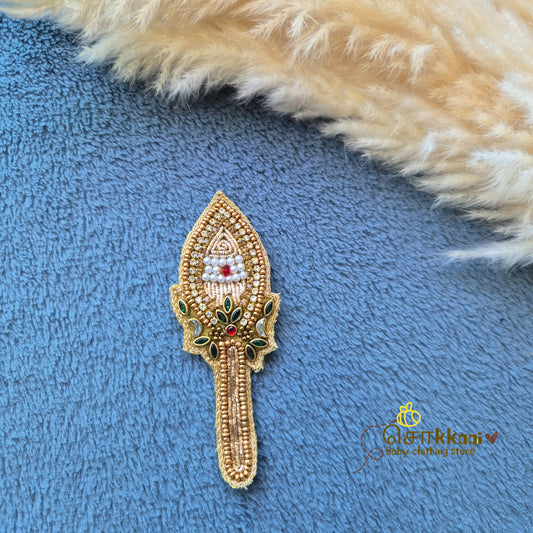 Traditional Vel Embellished Brooch Pin
