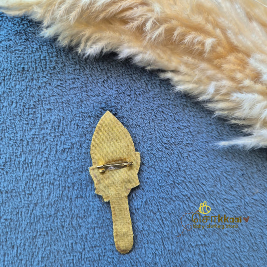 Traditional Vel Embellished Brooch Pin