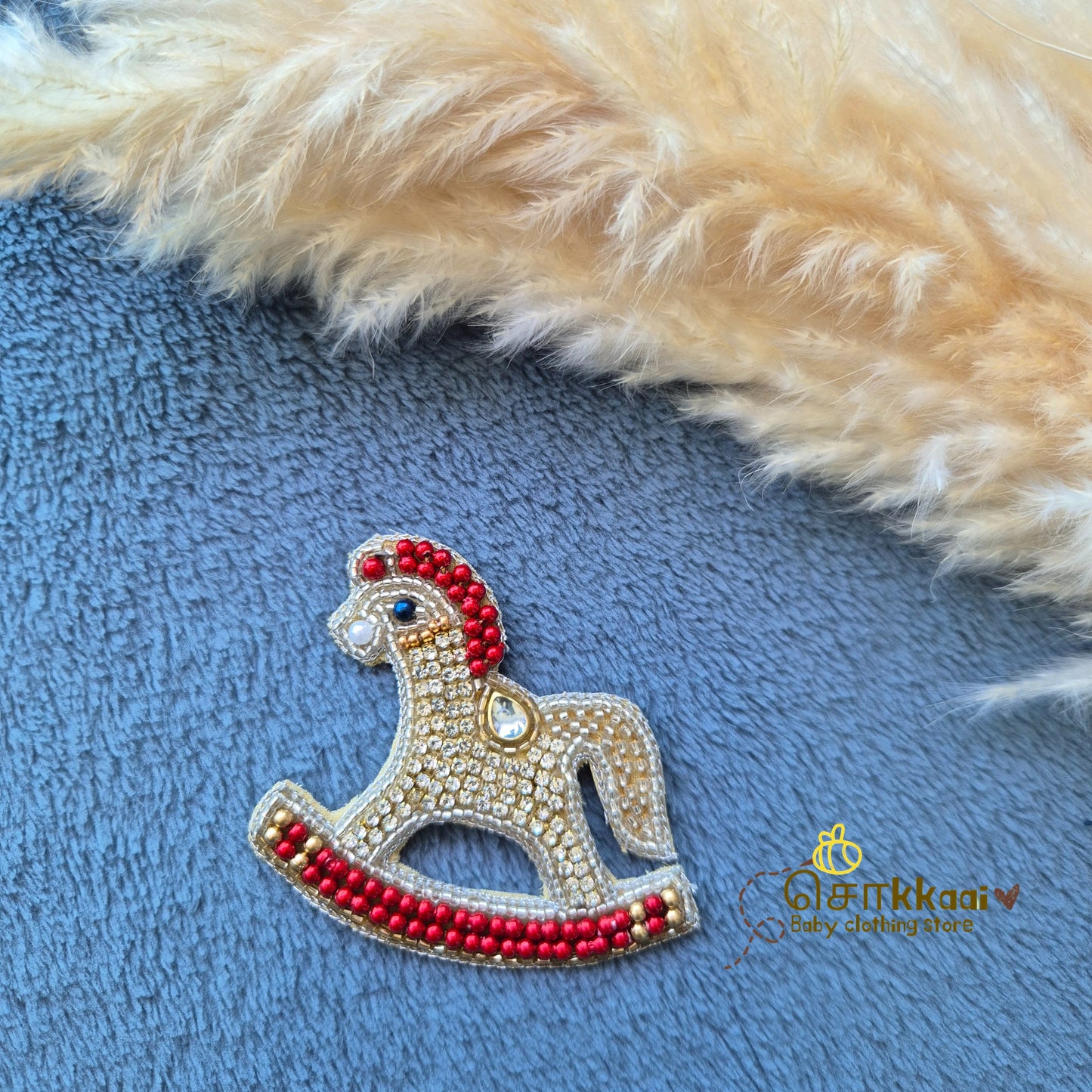 Rocking Horse Embellished Brooch Pin - Sokkaai