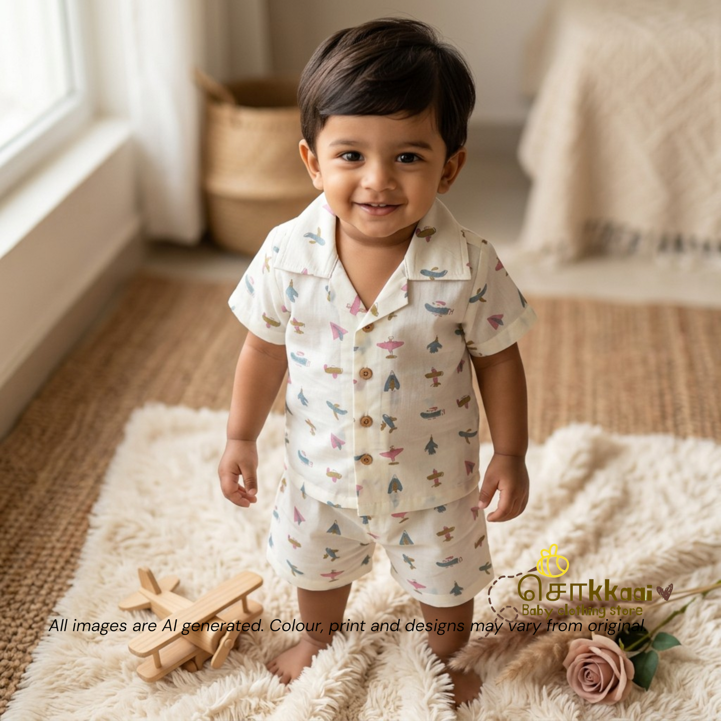 Little Aviator Cotton Coord Set (0-10years) - Sokkaai