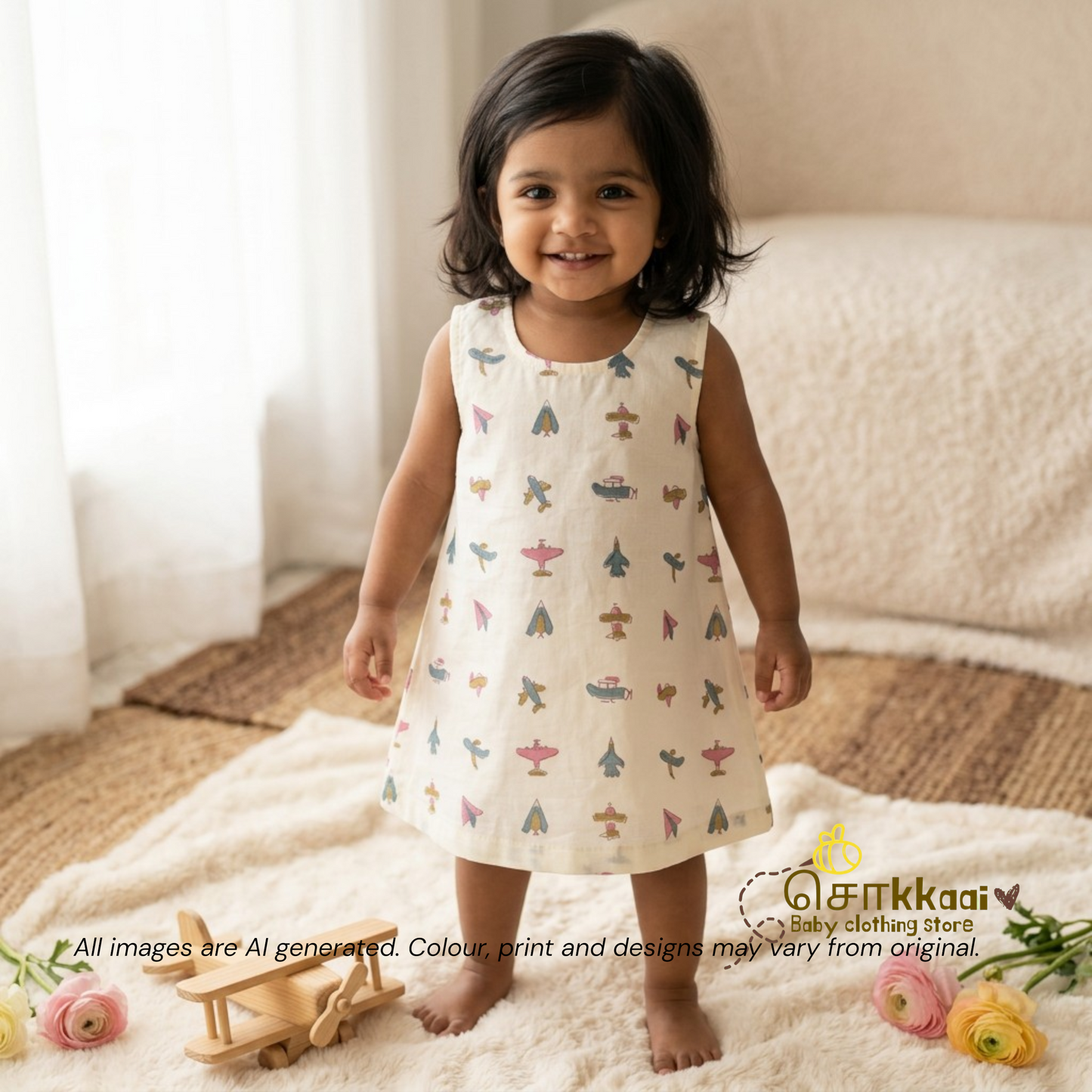 Little Aviator A-line frock - (0-6years) Sokkaai