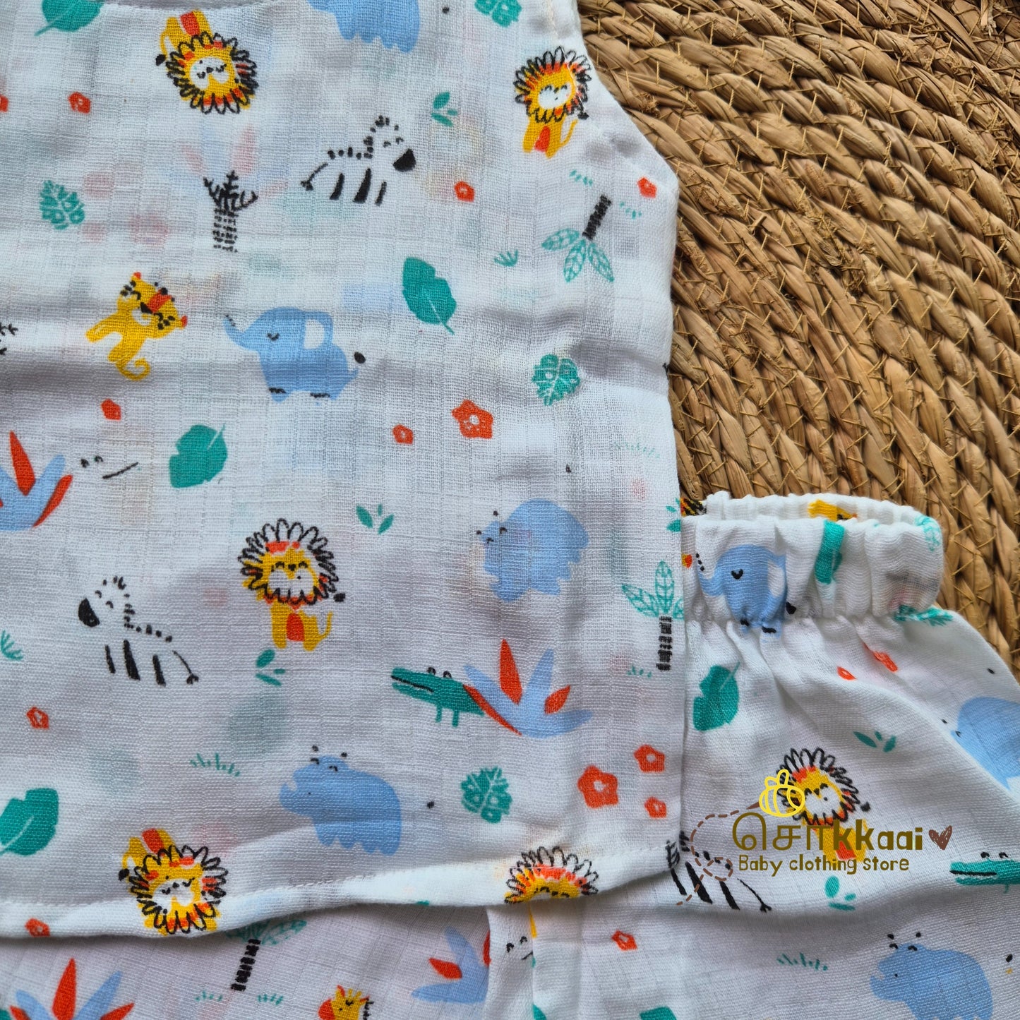 Savannah parade muslin cotton Coord Set (0-2years) - Unisex - Sokkaai