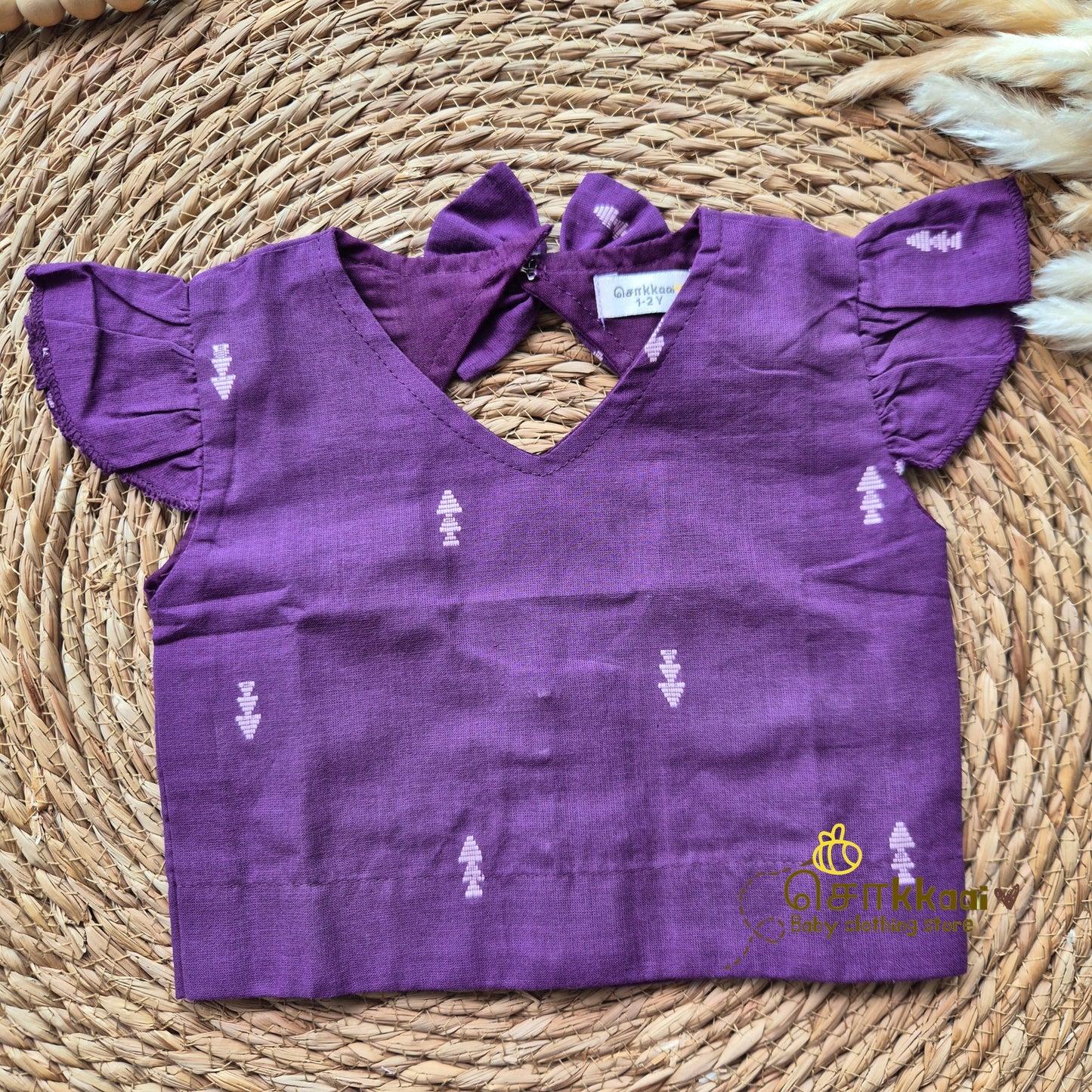 Royal purple arrow skirt & top - (6m-5years) Sokkaai