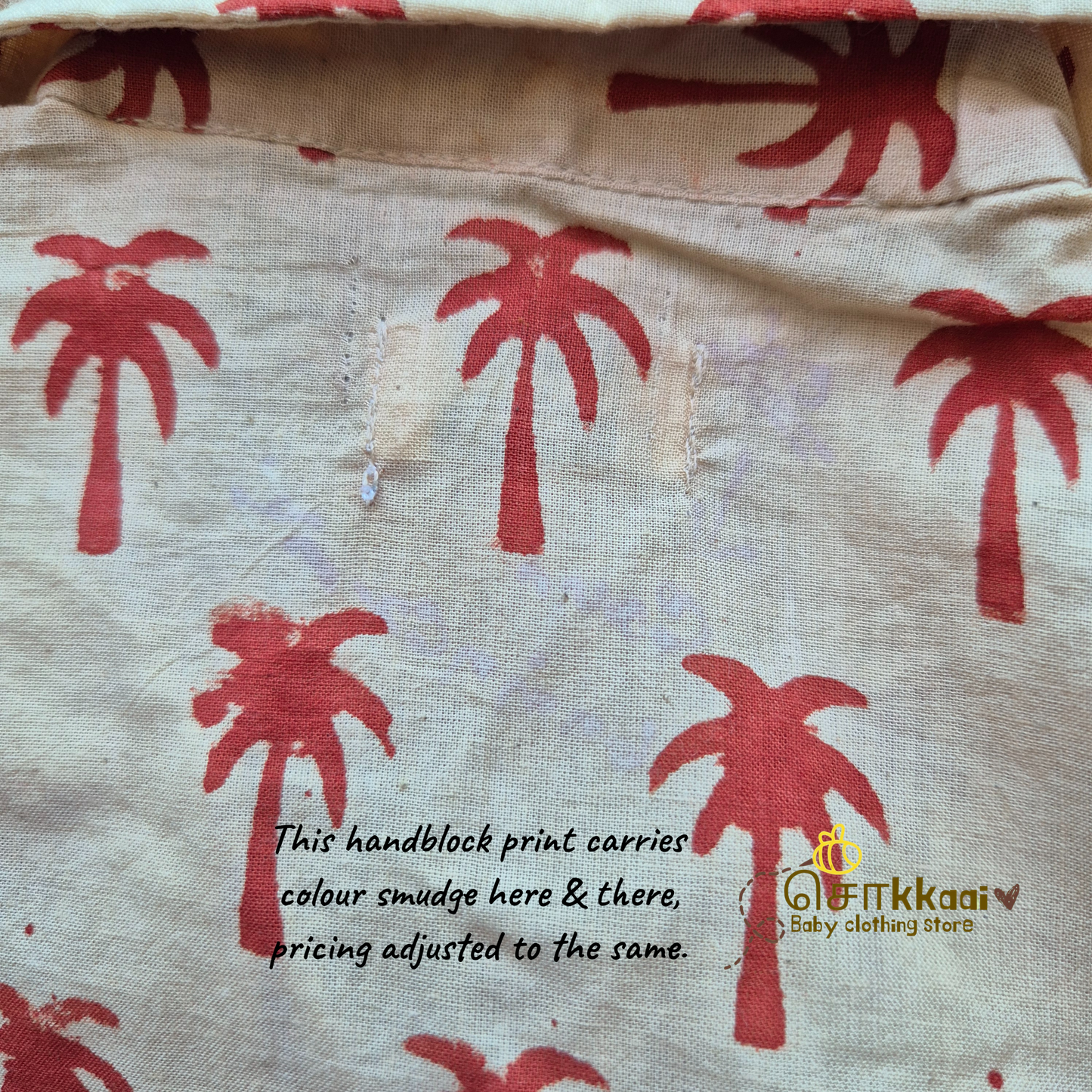 Palm Tree Hand Block Cotton Coord Set (0-10years) - Sokkaai