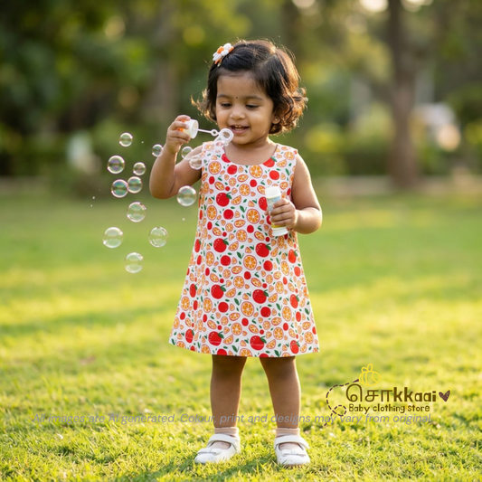 Citrus Pop A-line frock - (0-6years) Sokkaai