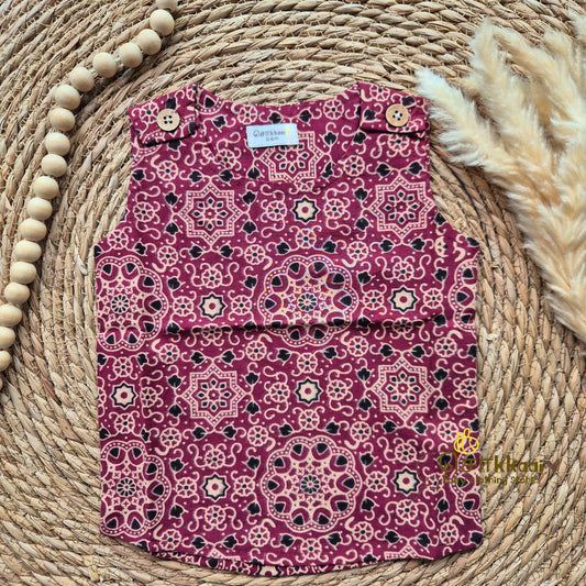 Kids cotton shoulder button tops (0 to 3years) - Sokkaai