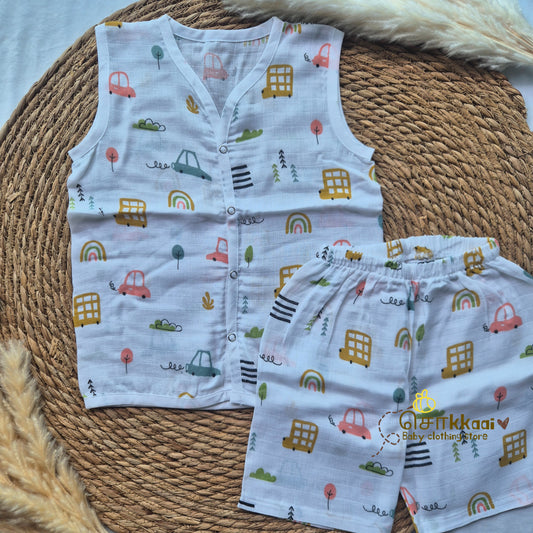 100% Organic Muslin Coord Set (1y to 2y)