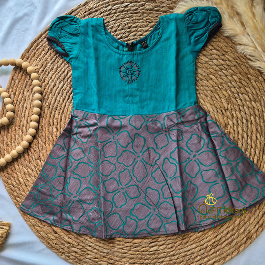 Artisan handmade Girl Frock - (3-6m)