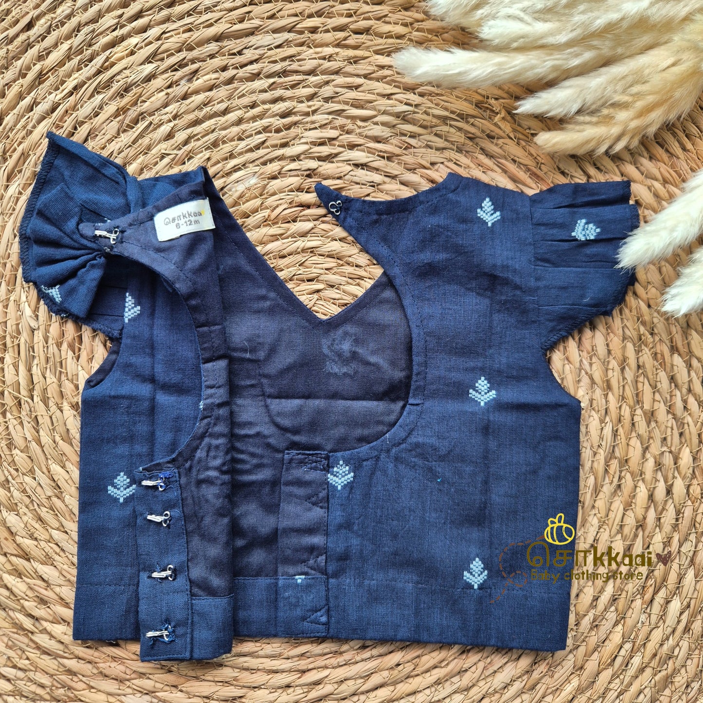 Deep navy & emerald green skirt & top - (6m-5years) Sokkaai