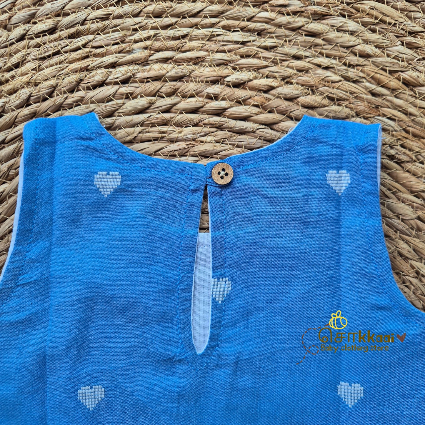 Blue Heart A-line frock - (0-6years) Sokkaai