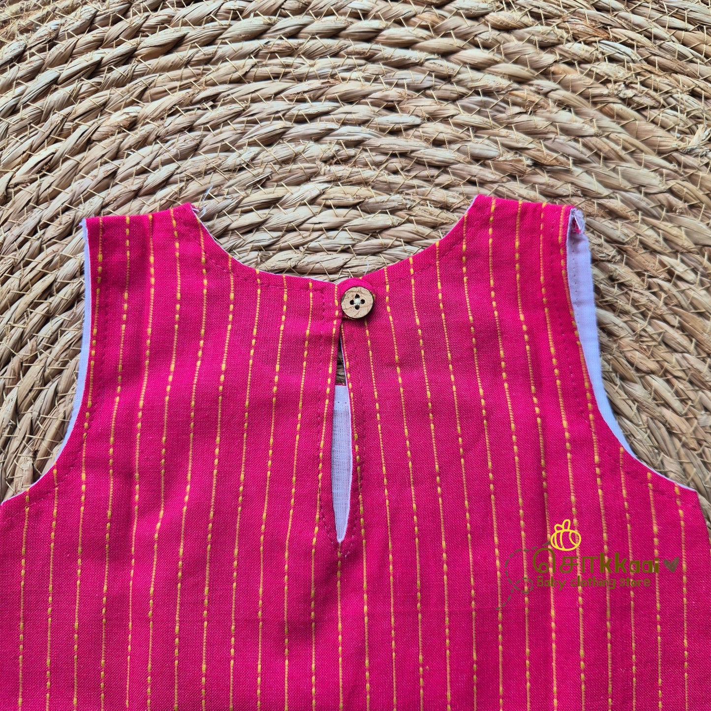 Pink Stripes A-line frock - (0-6years) Sokkaai