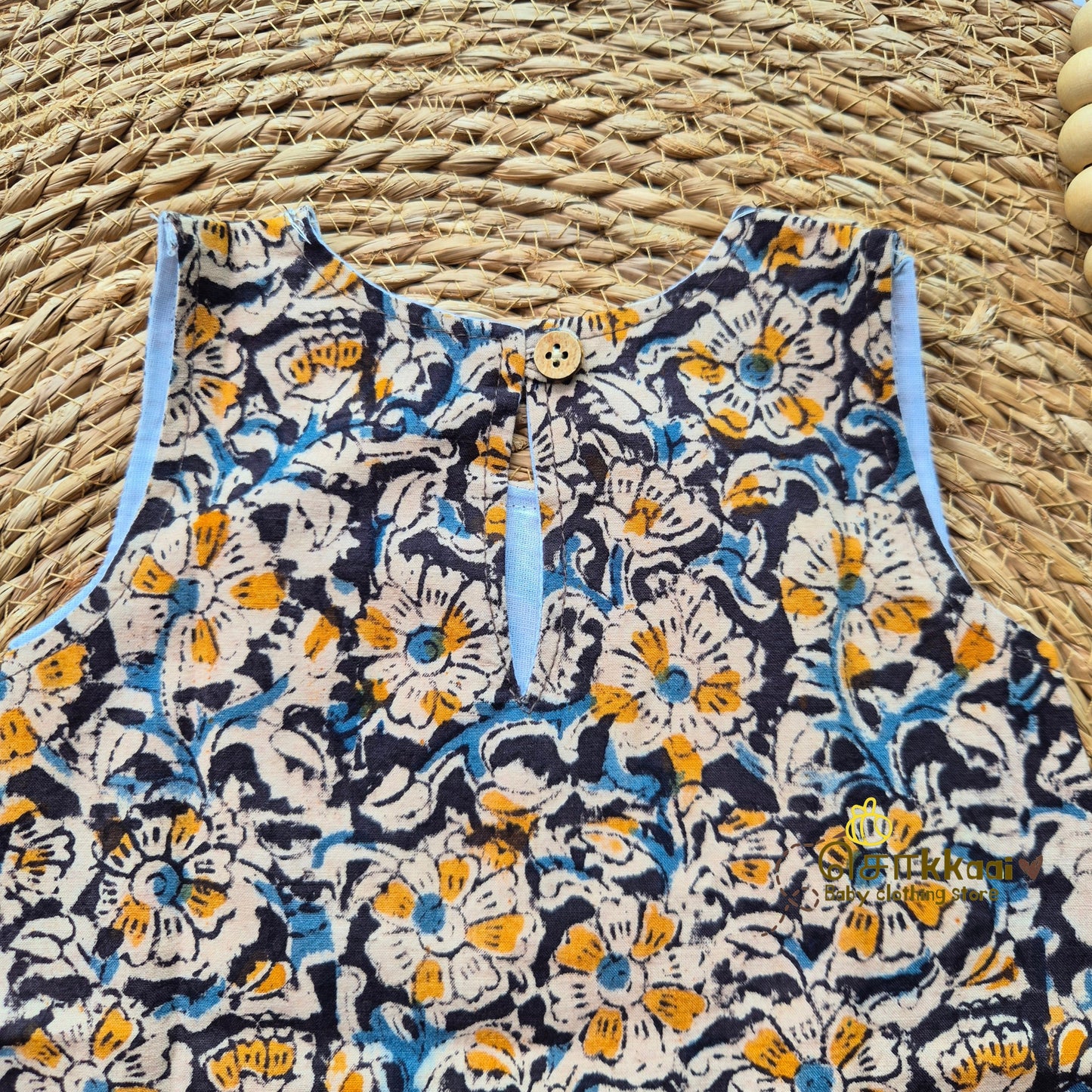 Black Rapid Kalamkari A-line frock - (0-6years) Sokkaai
