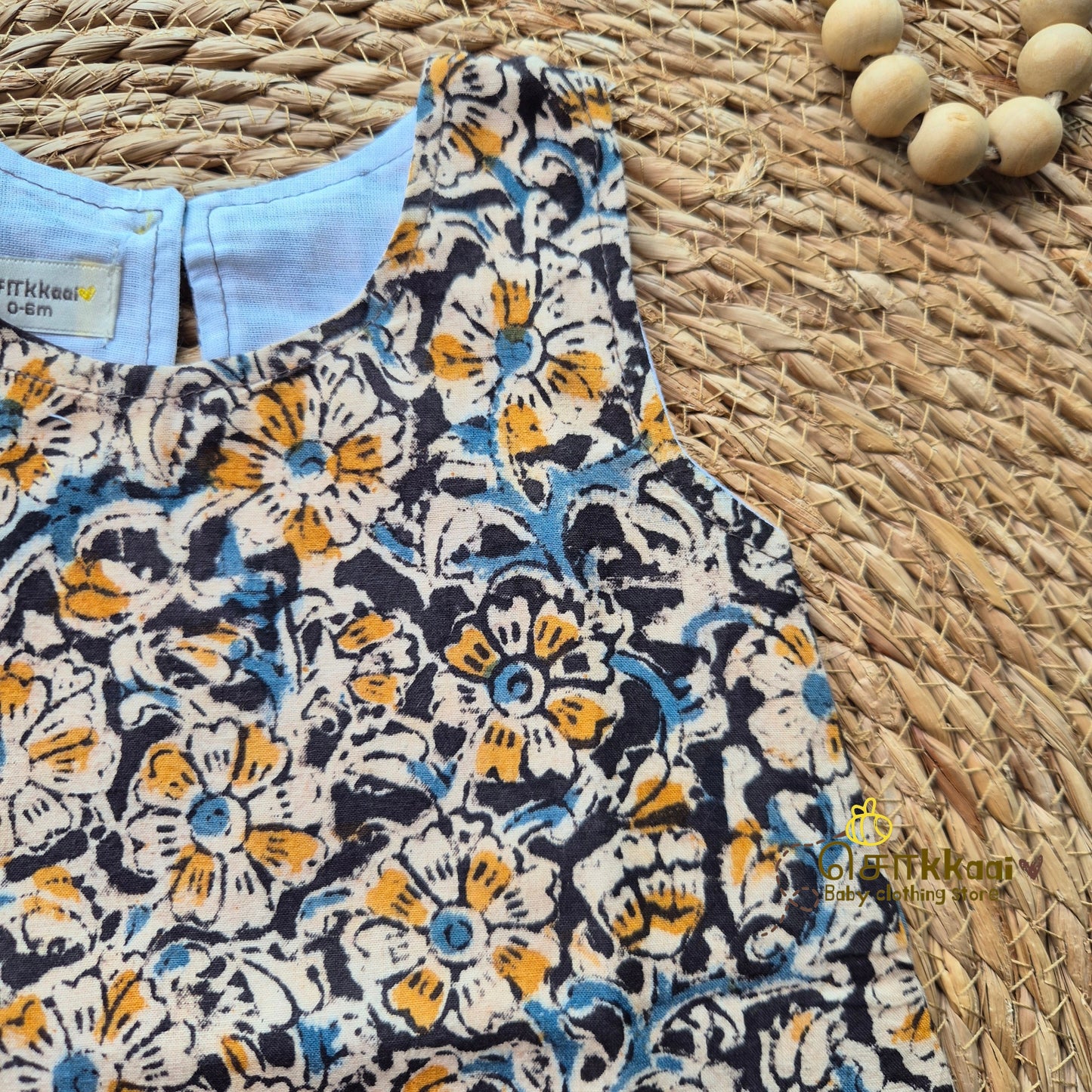 Black Rapid Kalamkari A-line frock - (0-6years) Sokkaai