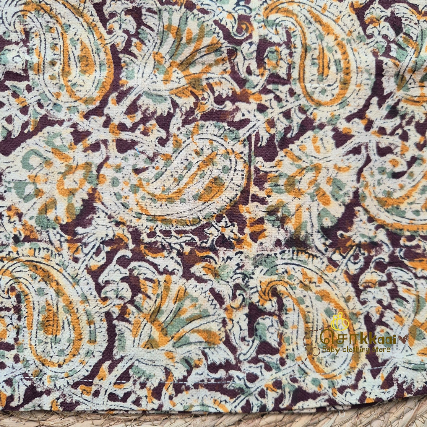 Brown Rapid Kalamkari A-line frock - (0-6years) Sokkaai