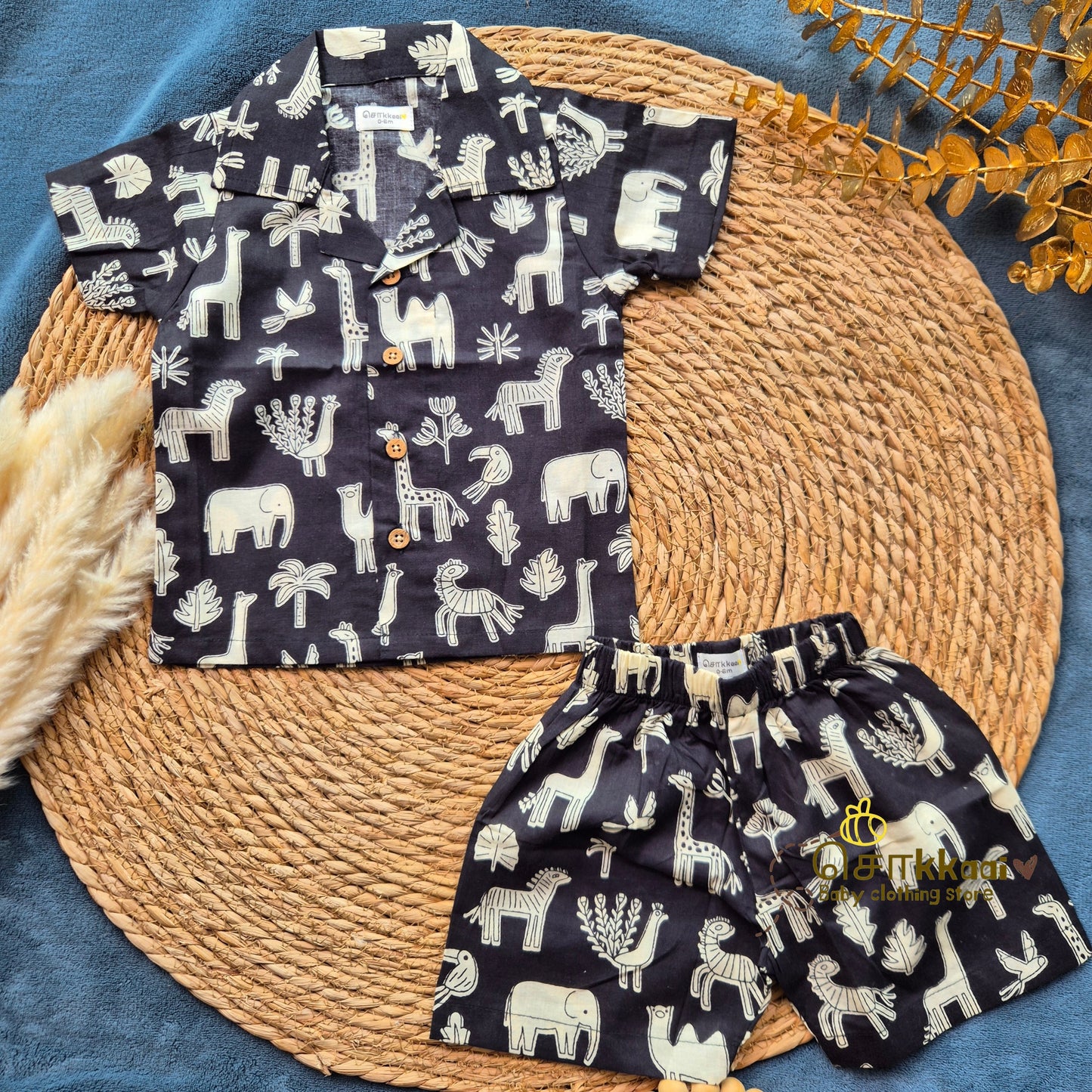 Midnight Safari Cotton Coord Set (0-10years) - Sokkaai