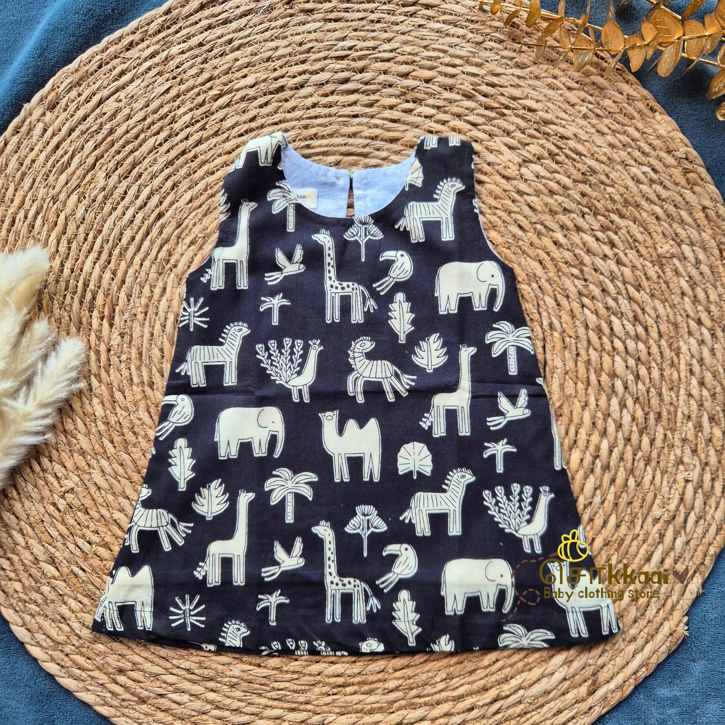Midnight Safari A-line frock - (0-6years) Sokkaai