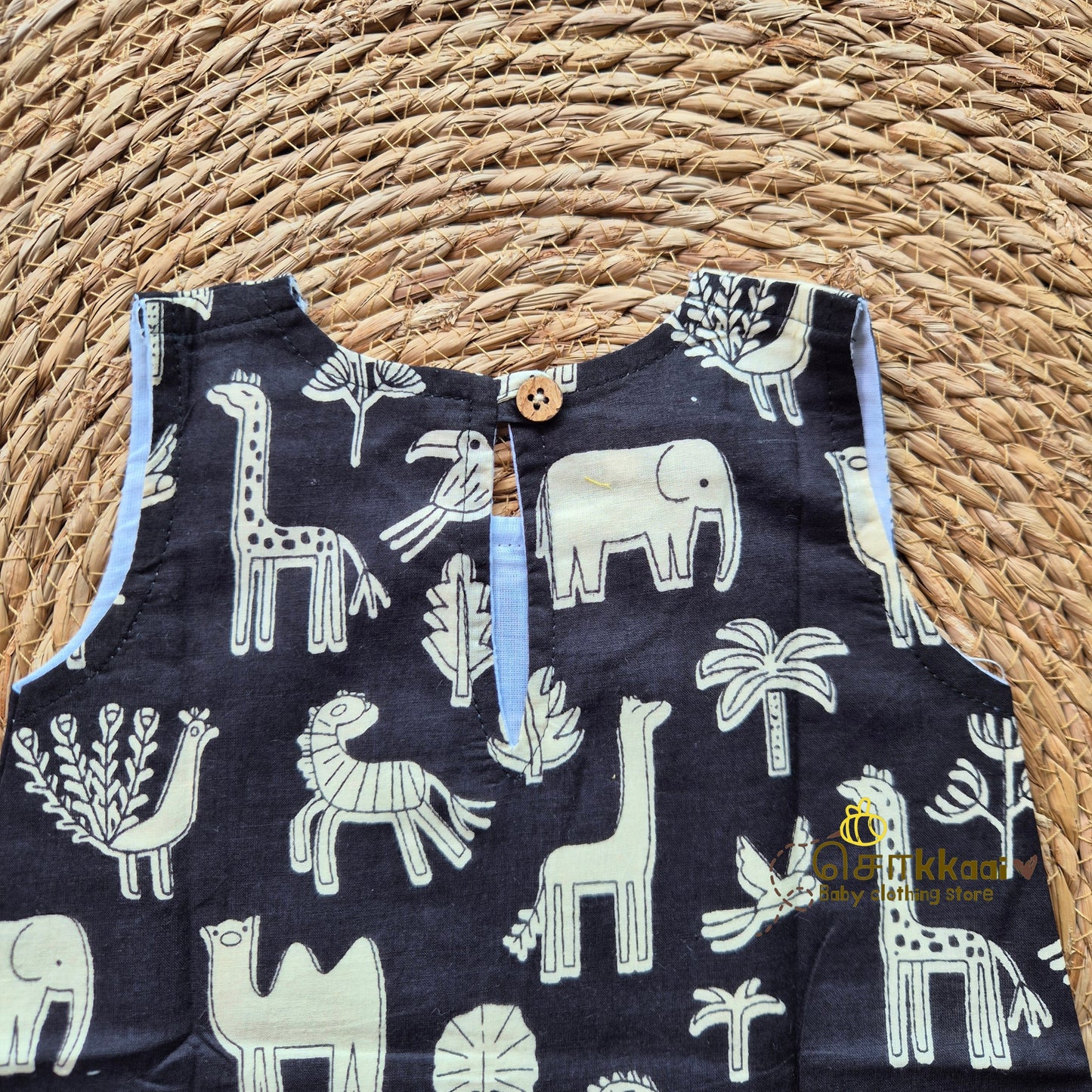 Midnight Safari A-line frock - (0-6years) Sokkaai