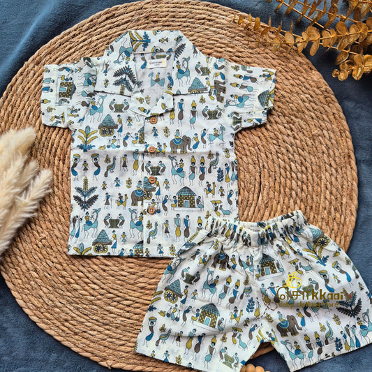 Warli Tales Cotton Coord Set (0-10years) - Sokkaai