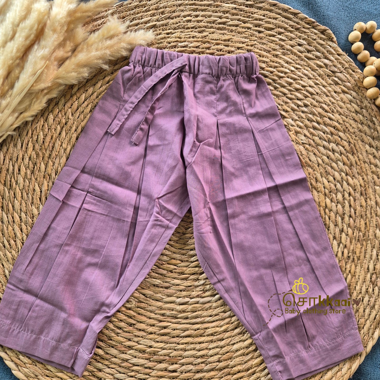 Lavender Bloom Garden Soft Mul Cotton Kurti-Pattiyala Set Girl(6m-6years) - Sokkaai