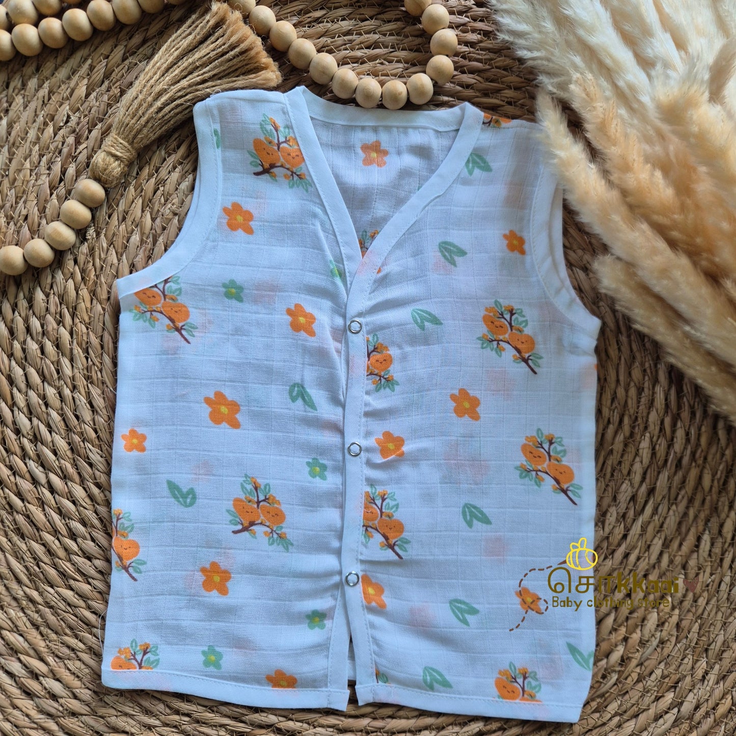 100% Organic Muslin Jabla (3-6m) - Sokkaai