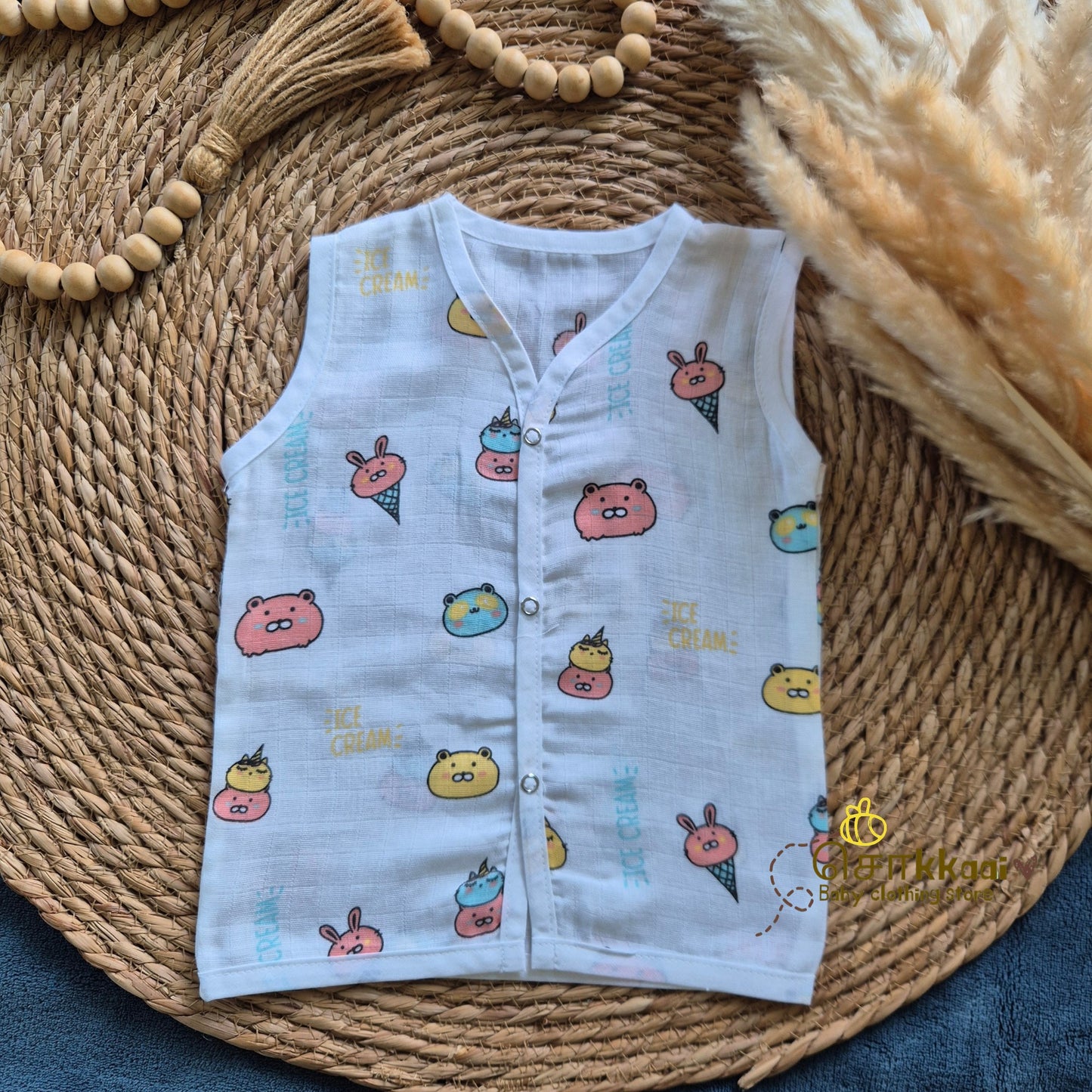 100% Organic Muslin Jabla (3-6m) - Sokkaai