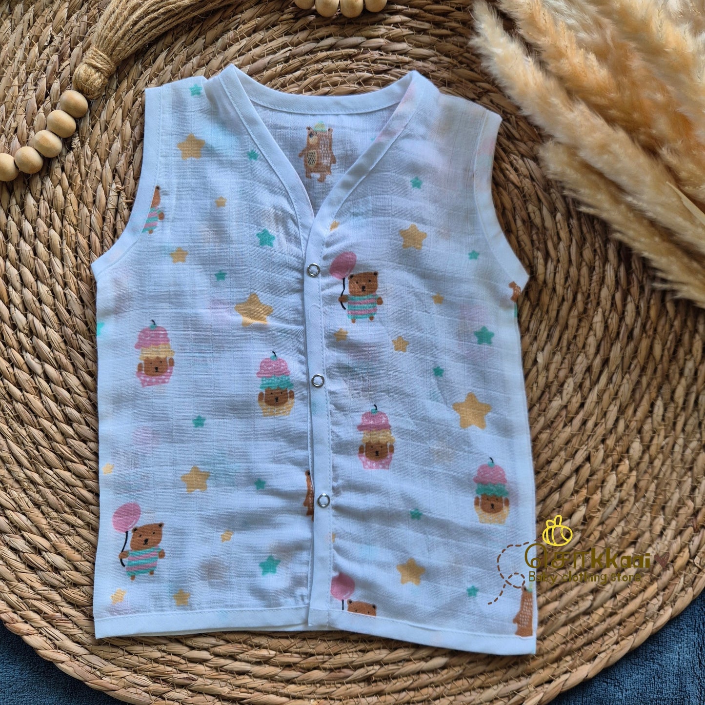 100% Organic Muslin Jabla (3-6m) - Sokkaai