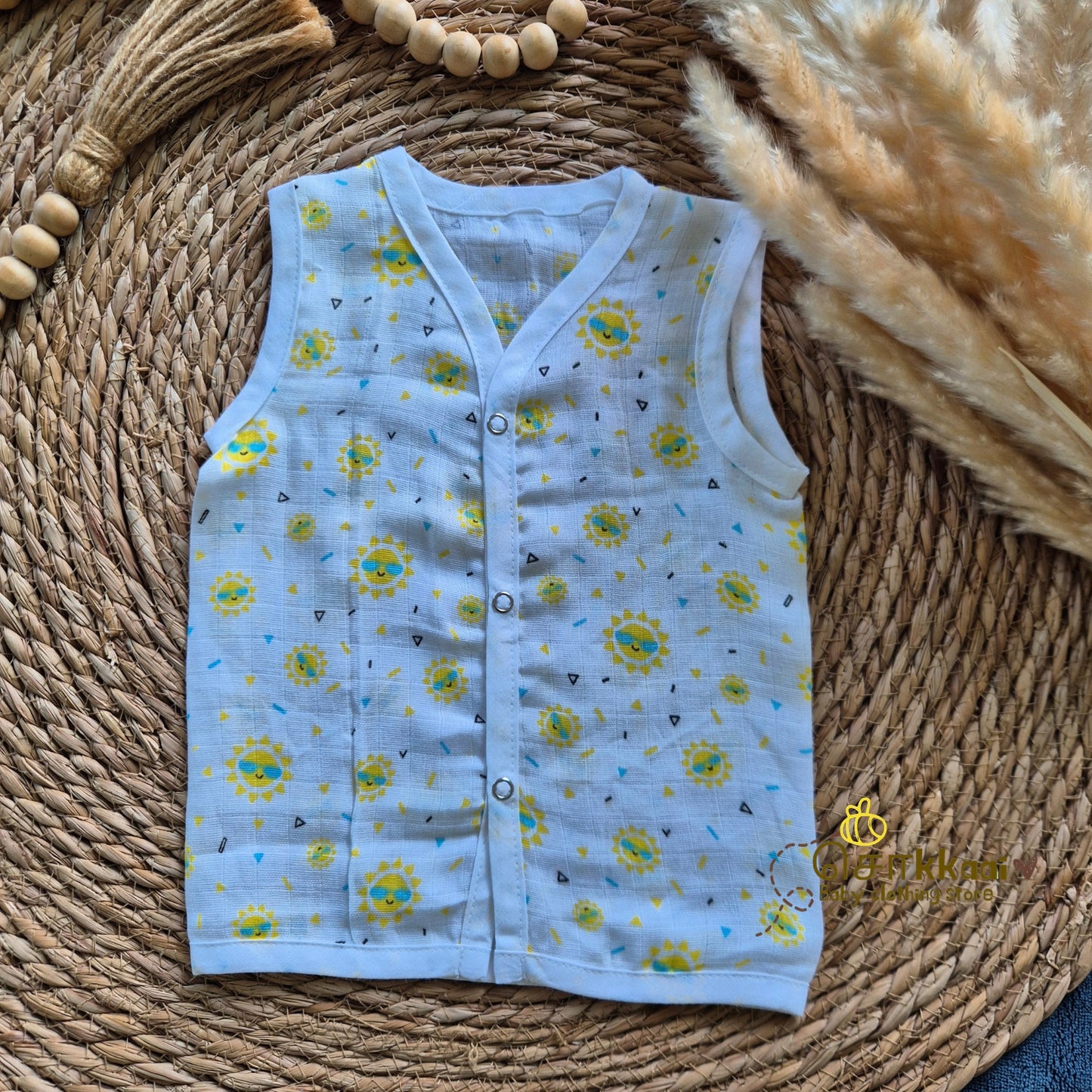 100% Organic Muslin Jabla (0-3m) - Sokkaai