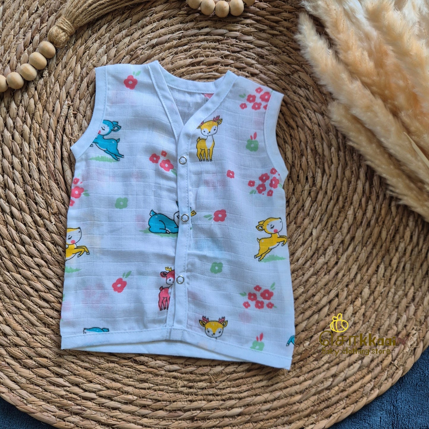 100% Organic Muslin Jabla New Born - Sokkaai