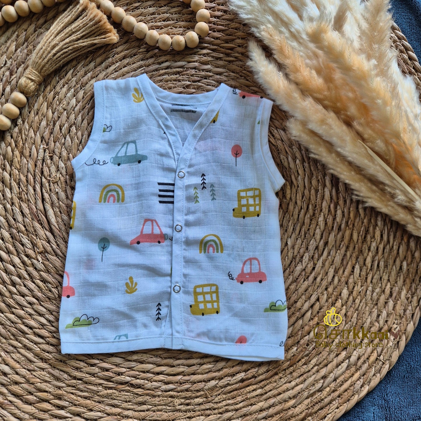 100% Organic Muslin Jabla New Born - Sokkaai