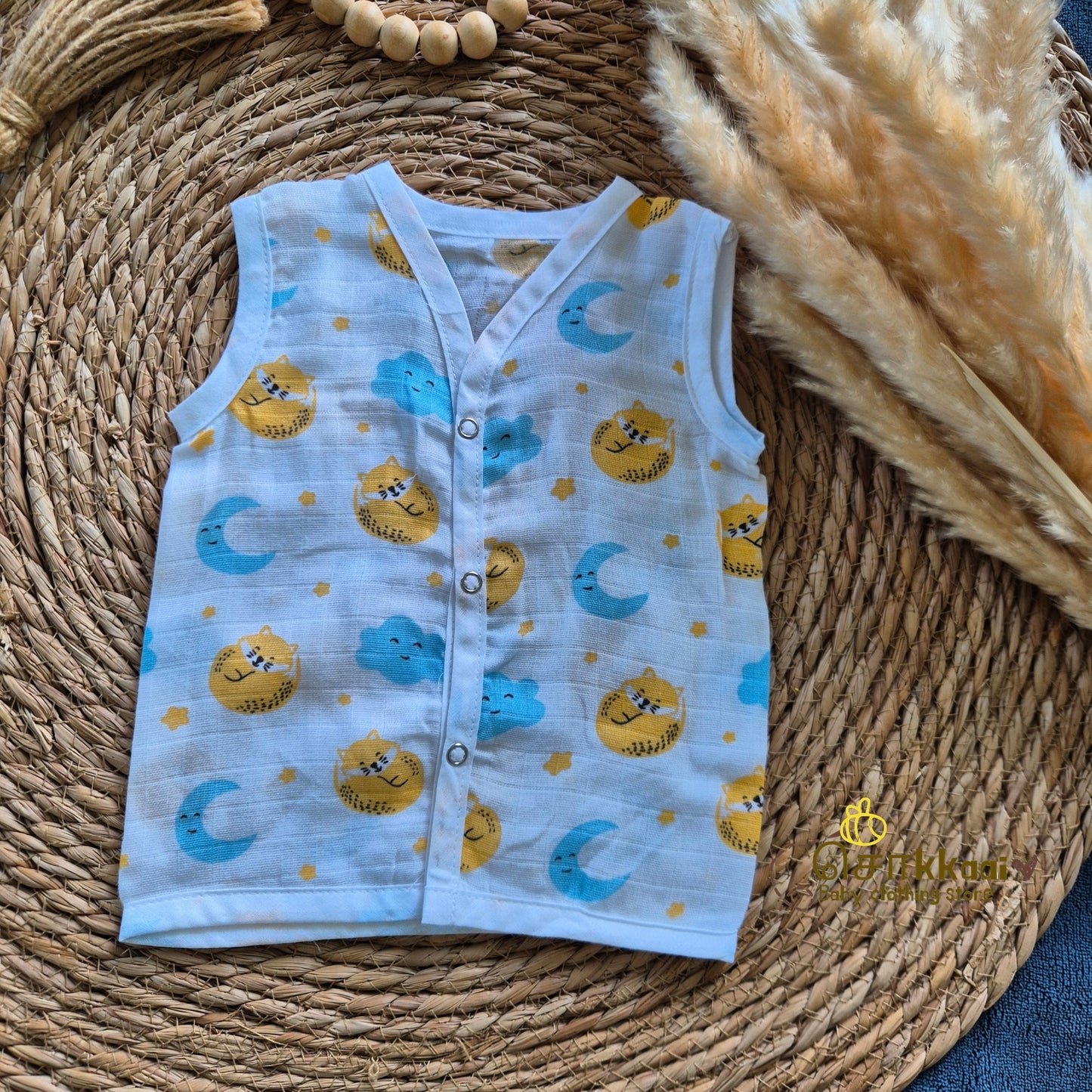 100% Organic Muslin Jabla New Born - Sokkaai