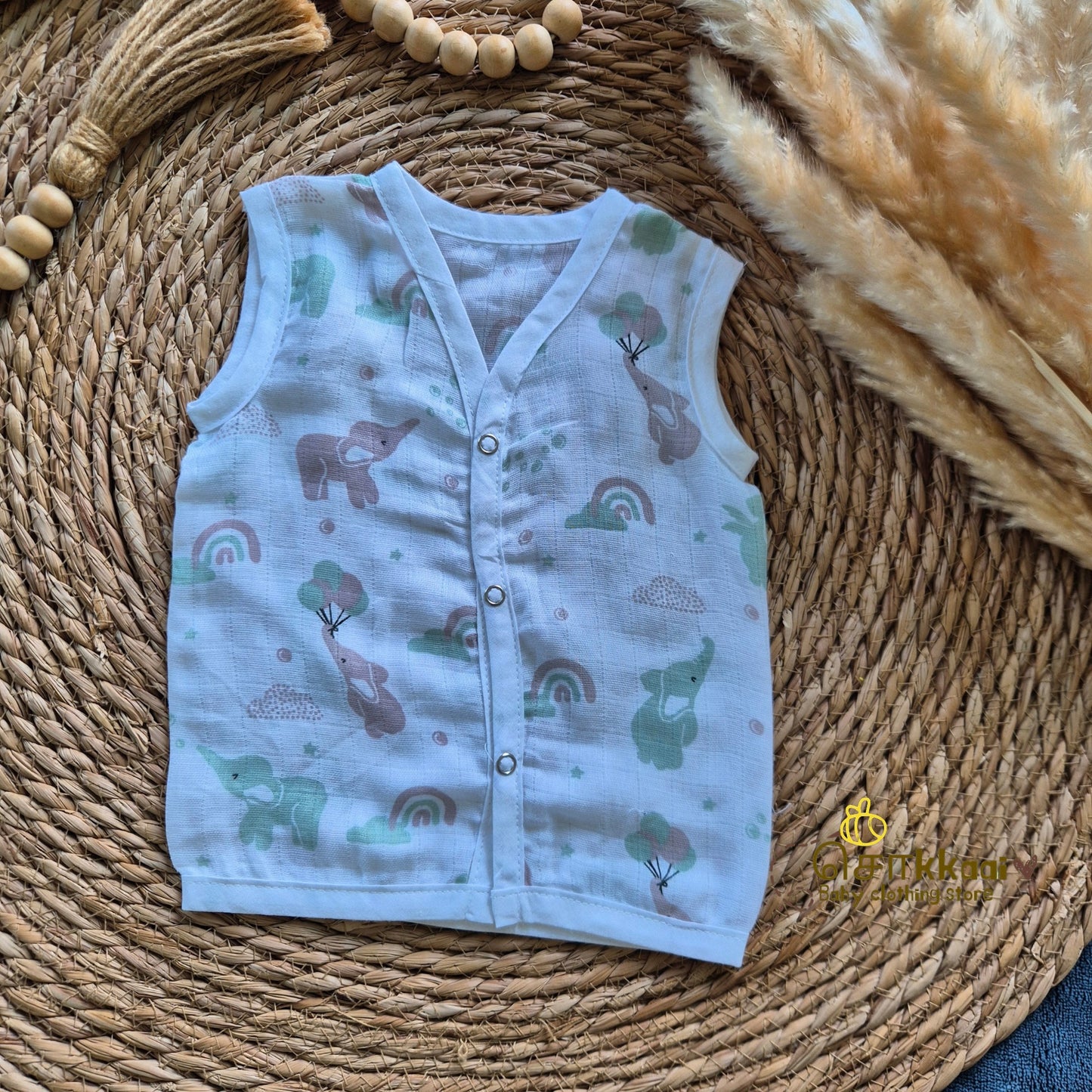 100% Organic Muslin Jabla New Born - Sokkaai