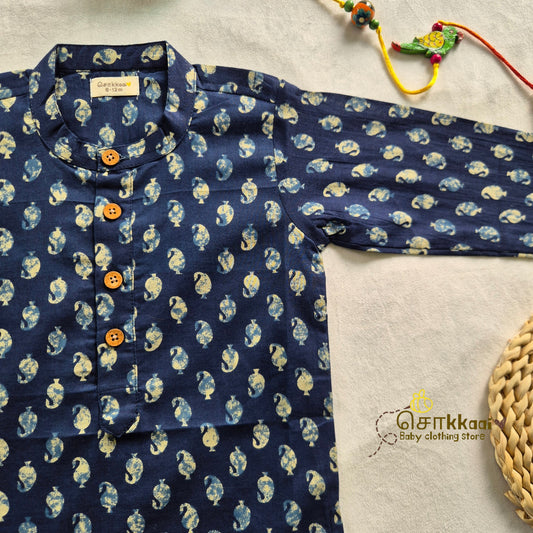 Blue Mango Butta long kurta with full sleeve (0-6years) - Sokkaai