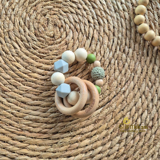 Wooden Silicon Teether - Sokkaai