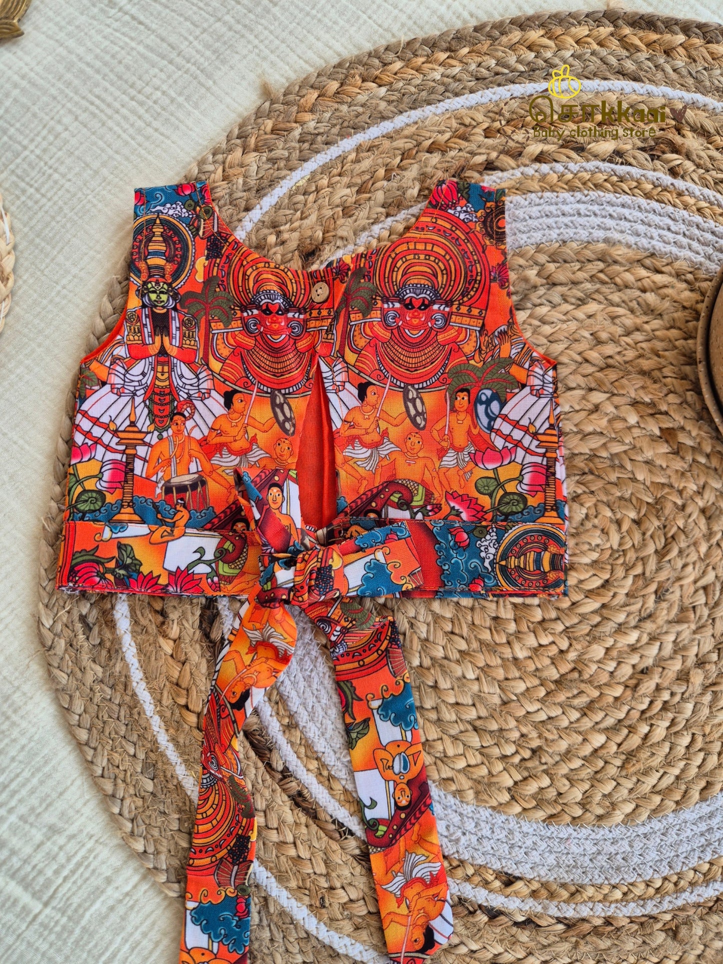 Onam Theyyam Skirt and Top Girls (6m-6years) - Sokkaai