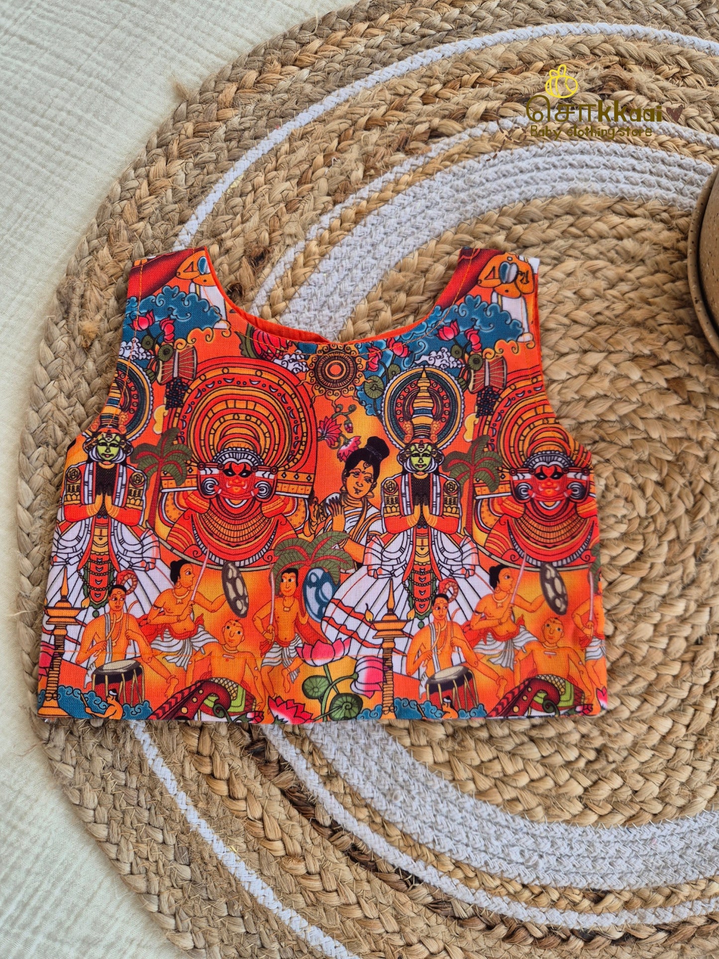 Onam Theyyam Skirt and Top Girls (6m-6years) - Sokkaai