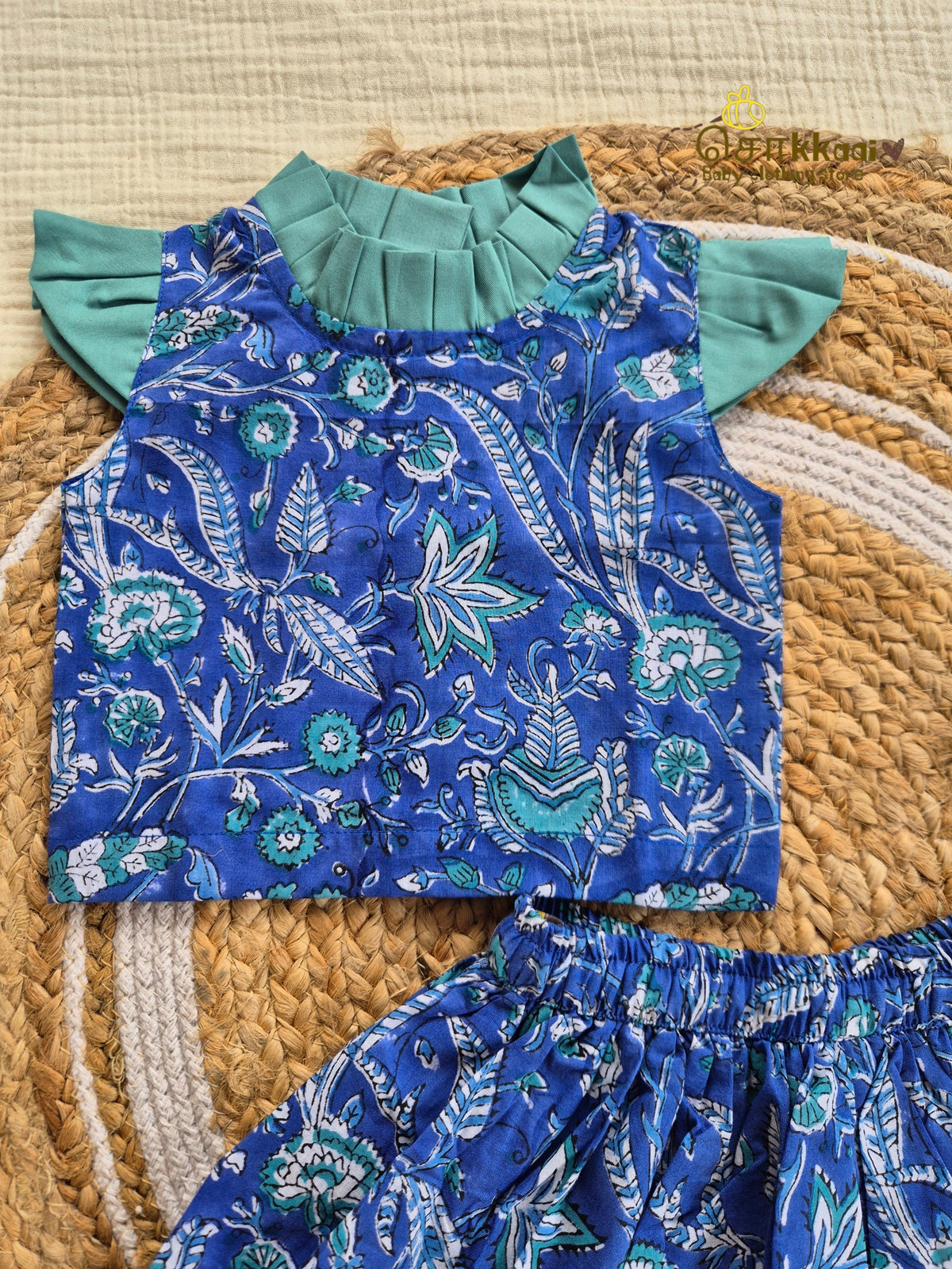 Indigo Bloom Skirt and Top Girls (6m-6years) - Sokkaai