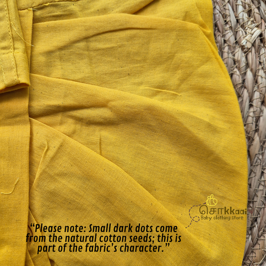 Yellow Soft Cotton Dhoti Pant (0-5years) Sokkaai