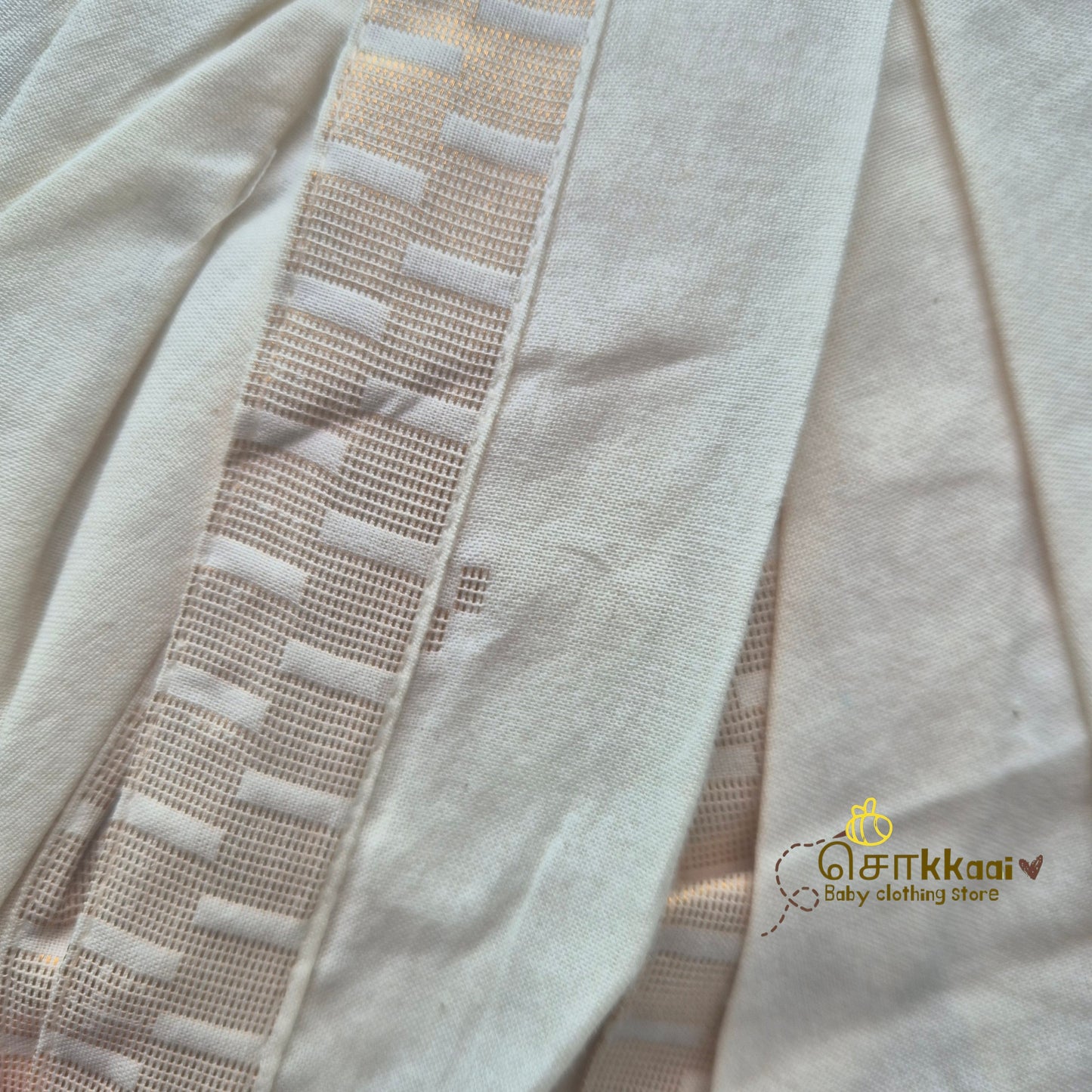 Off White Cotton Kids Dhoti Pant (6m-5yrs) - Sokkaai