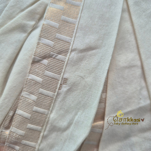 Off White Cotton Kids Dhoti Pant (6m-5yrs) - Sokkaai