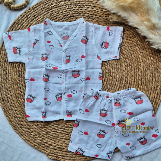 100% Organic Muslin Coord Set (6m to 12m)
