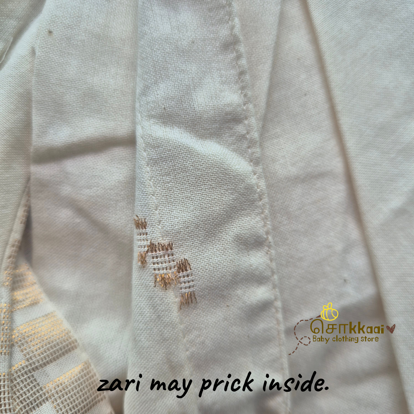 Off White Cotton Kids Dhoti Pant (6m-5yrs) - Sokkaai