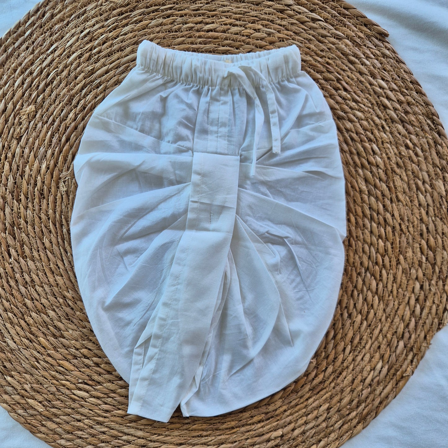 White Soft Cotton Dhoti Pant (0-5years) Sokkaai