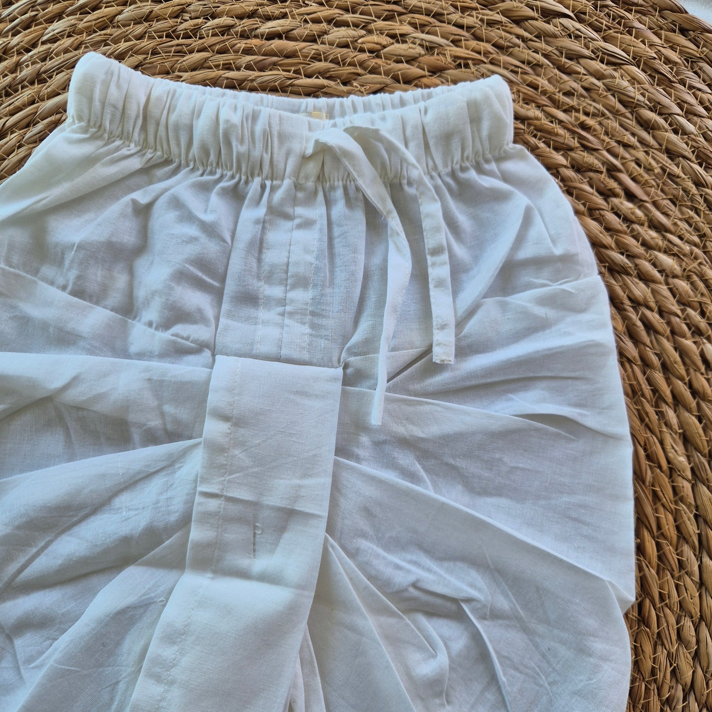 White Soft Cotton Dhoti Pant (0-5years) Sokkaai
