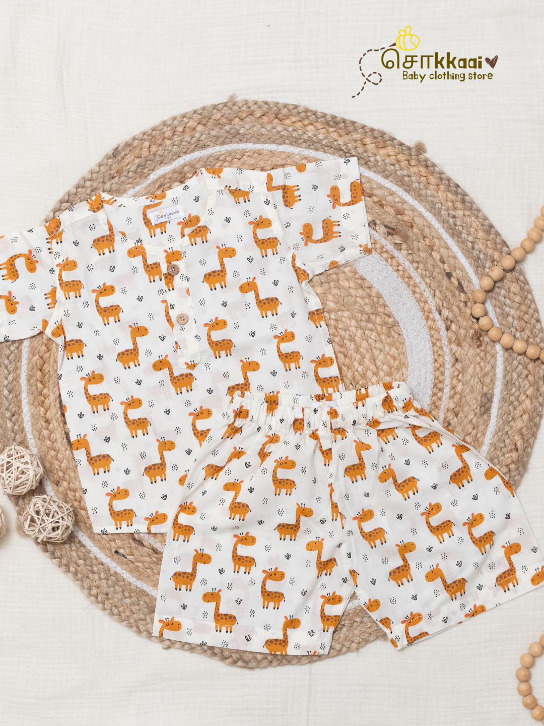 Happy Giraffe Coord Set - Sokkaai