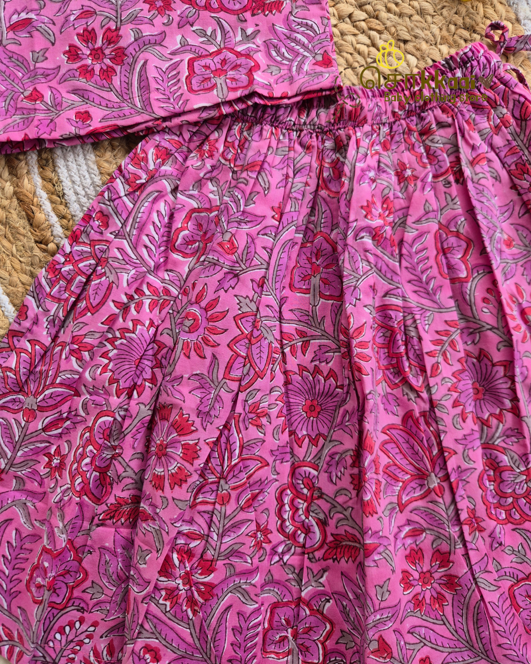 Pink Gulab Skirt and Top Girls (6m-6years) - Sokkaai