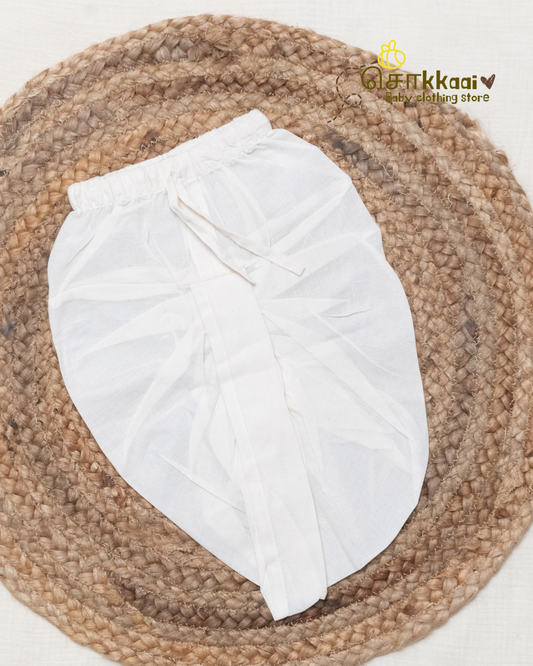 Off White Raw Cotton Dhoti Pant (0-5years) Sokkaai