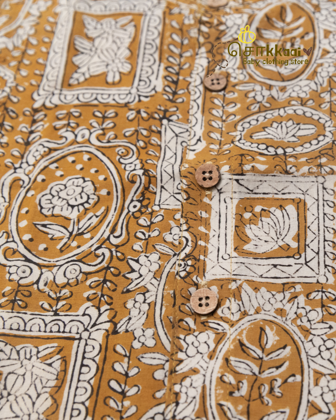 Mustard Tales Mandarin Collar Kids Shirt (0-6yrs) - Son